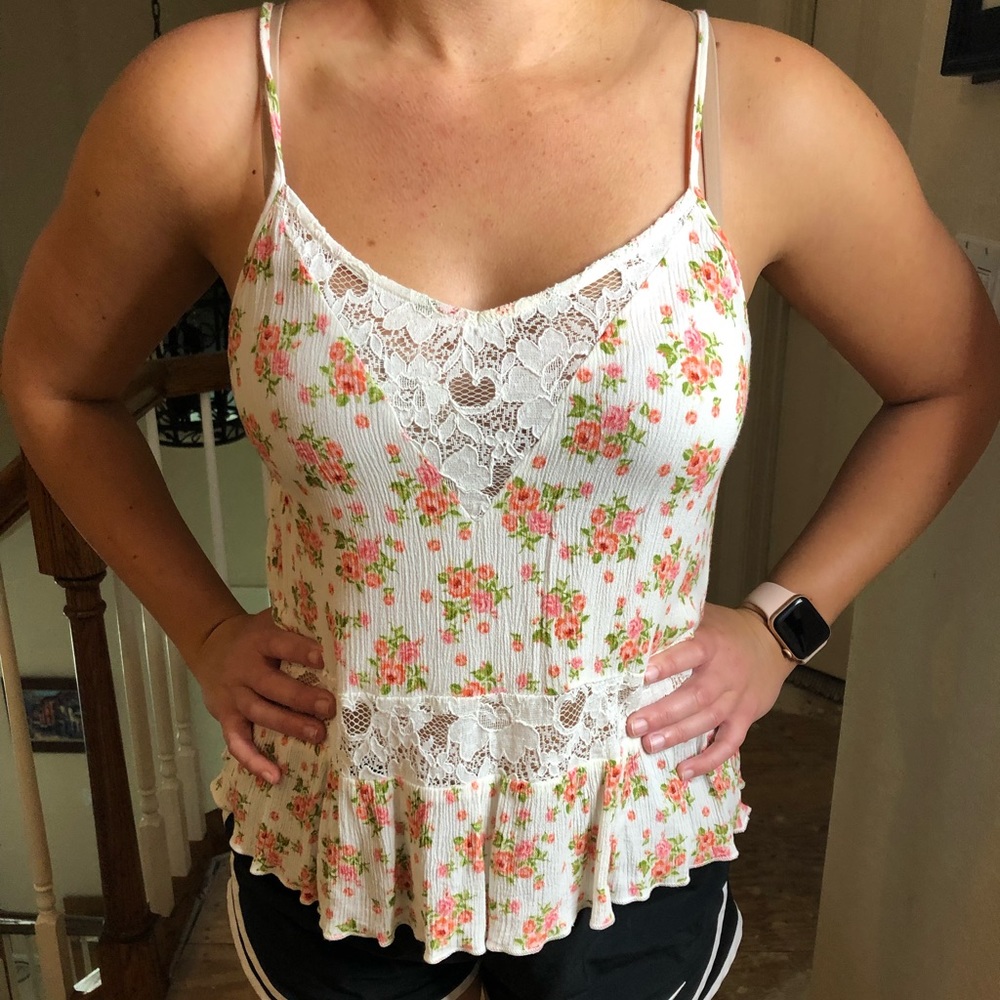 Summer top with floral design